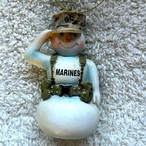 US Marines Snowman Ornament
